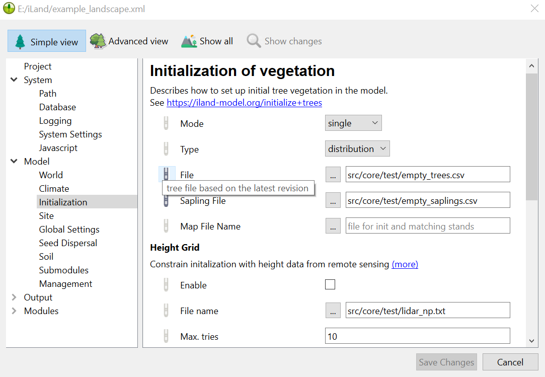 Corresponding extract from Settings Editor to the sample extract from the project file shown in the other image